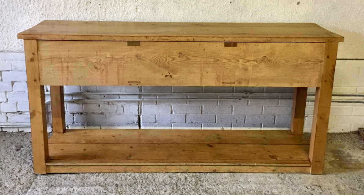 Victorian Pine Dresser Base With 3, Antique Pine Potboard Dresser Base