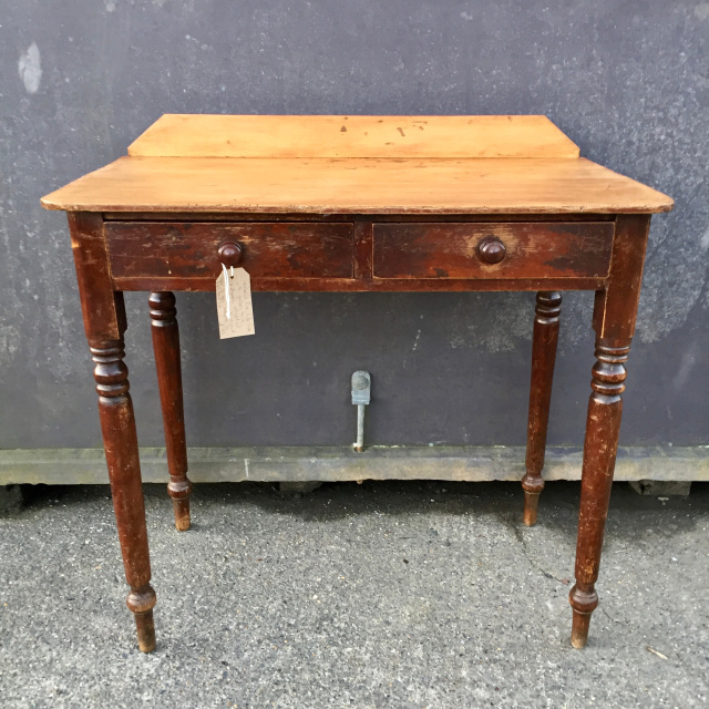 Victorian Pine Side Table With Gallery, Antique Pine Side Table Uk